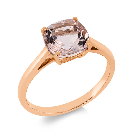 Ring 18 kt RG, 1 Morganit 2,10 ct rosa