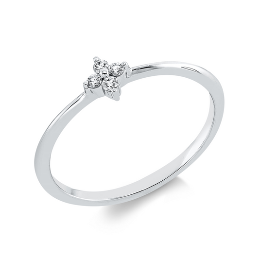 Ring 18 kt WG, 4 Brill. 0,06 ct, TW-si