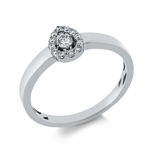 Ring 18 kt WG, 13 Brill. 0,16 ct, TW-si