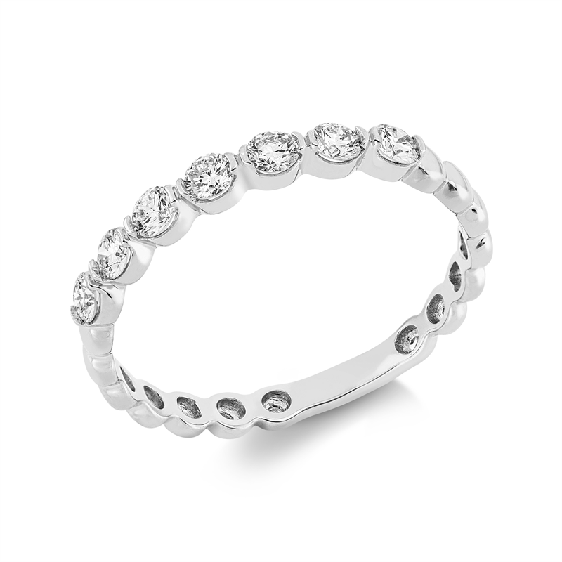 Ring 18 kt WG, 7 Brill. 0,36 ct, TW-si