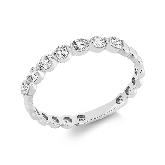 Ring 18 kt WG, 7 Brill. 0,36 ct, TW-si