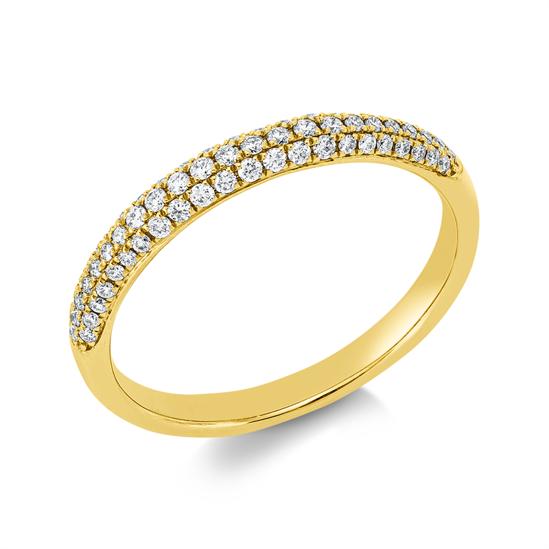 Ring 18 kt GG, 67 Brill. 0,27 ct, TW-si