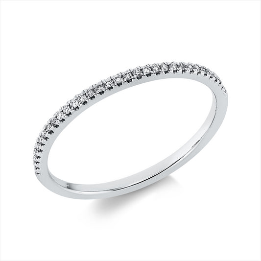 Ring 18 kt WG, 32 Brill. 0,10 ct, W-si