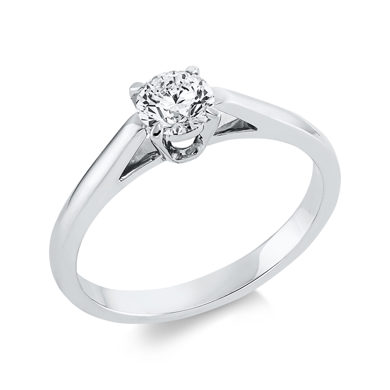 Ring 18 kt WG, GIA7501813799, 1 Brill. 0,50 ct, TW-vsi