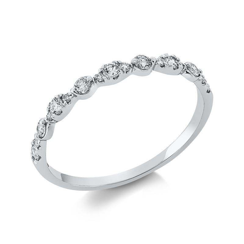 Ring 18 kt WG, 17 Brill. 0,25 ct, TW-si