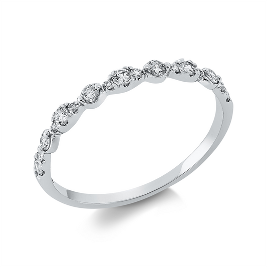 Ring 18 kt WG, 17 Brill. 0,25 ct, TW-si