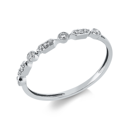 Ring 18 kt WG, 13 Brill. 0,11 ct, TW-si