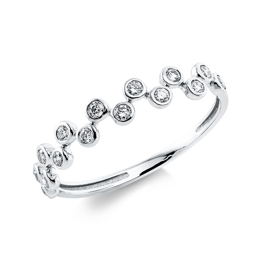 Ring 18 kt WG, 15 Brill. 0,22 ct, TW-si