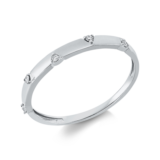 Ring 18 kt WG, 5 Brill. 0,05 ct, TW-si