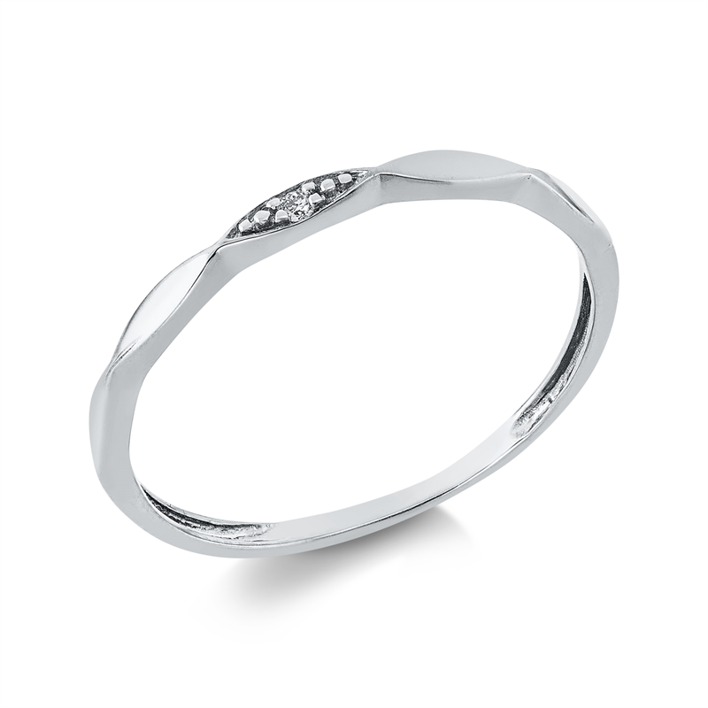Ring 18 kt WG, 1 Brill. 0,02 ct, TW-si
