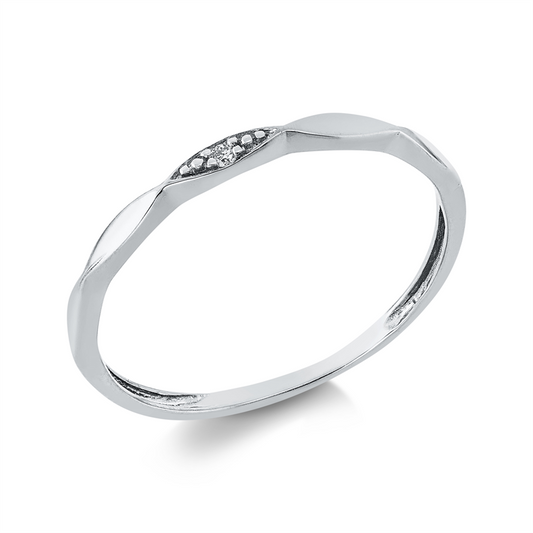 Ring 18 kt WG, 1 Brill. 0,02 ct, TW-si