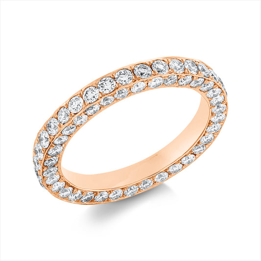 Ring 18 kt RG, 102 Brill. 2,12 ct, TW-vsi