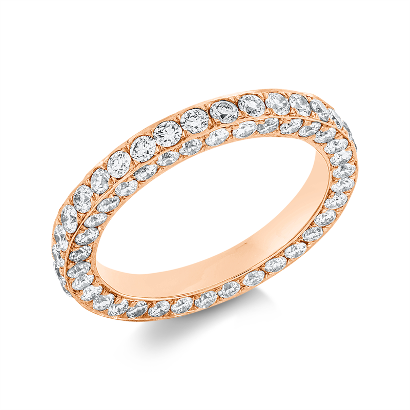 Ring 18 kt RG, 102 Brill. 2,12 ct, TW-vsi