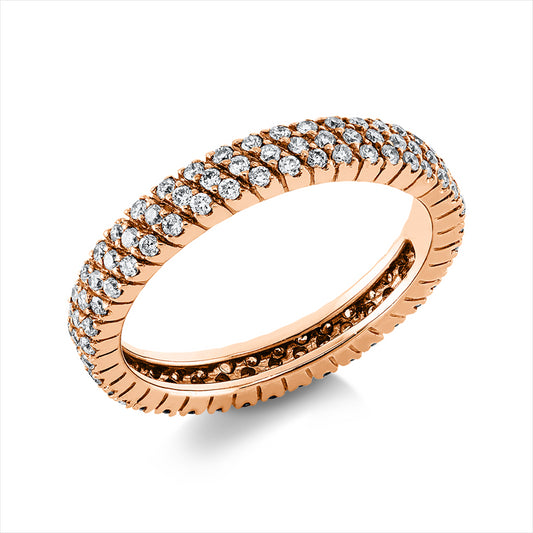 Ring 18 kt RG, 120 Brill. 0,80 ct, TW-vsi