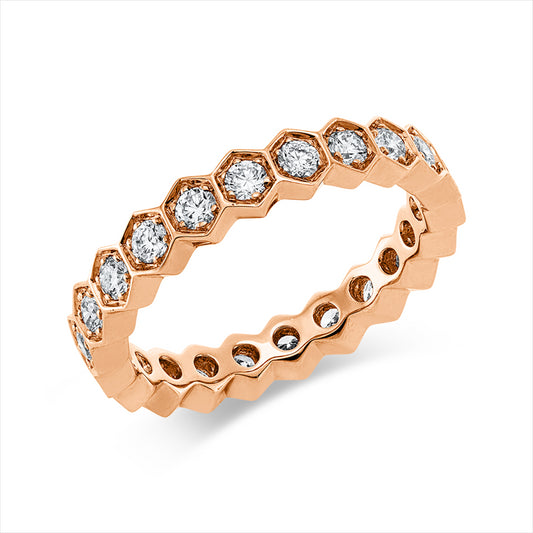 Ring 18 kt RG, 22 Brill. 0,97 ct, TW-vsi