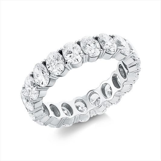 Ring 18 kt WG, 19 Oval 4,49 ct, F-vsi/si