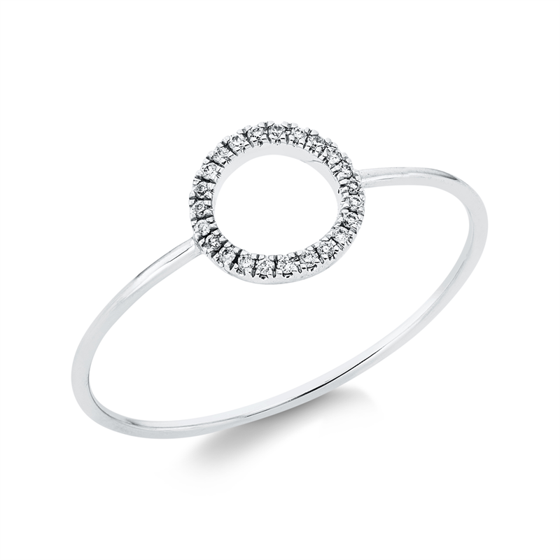 Ring 18 kt WG, 23 Brill. 0,04 ct, TW-si