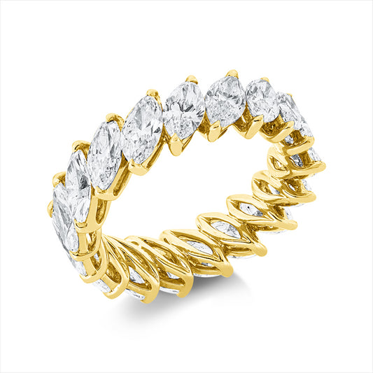 Ring 18 kt GG, 18 Nav. 5,50 ct, TW-vsi
