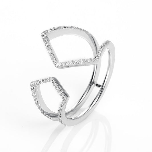 Ring 18 kt WG, 86 Brill. 0,19 ct, TW-si
