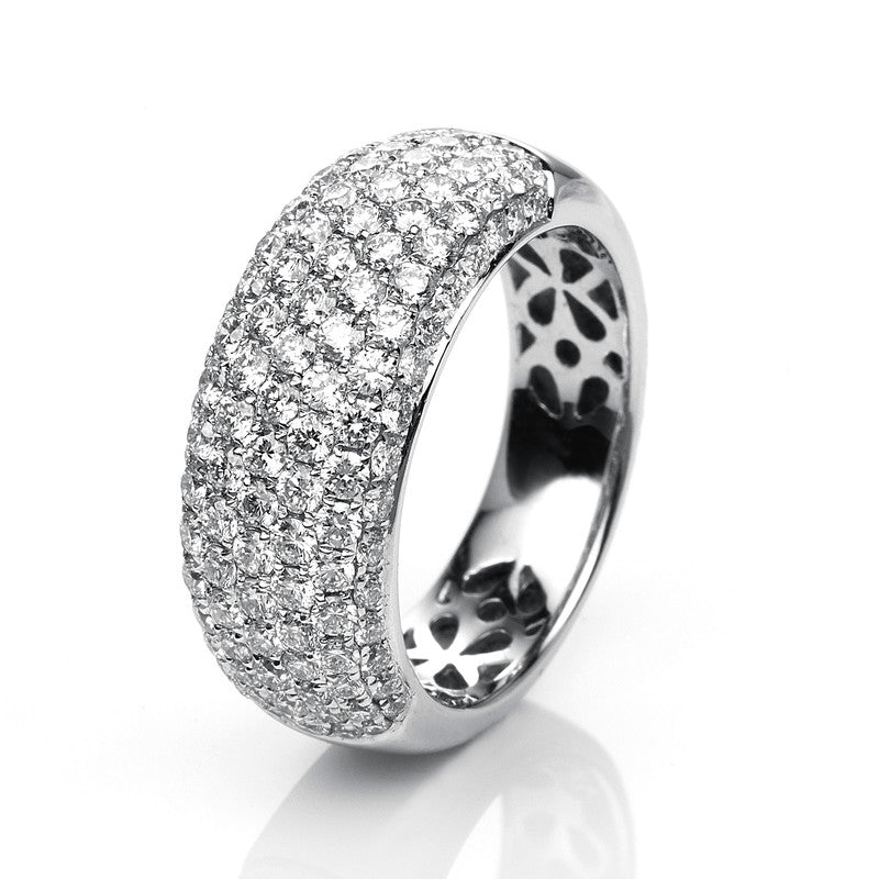 Ring 18 kt WG, 119 Brill. 1,65 ct, TW-vsi
