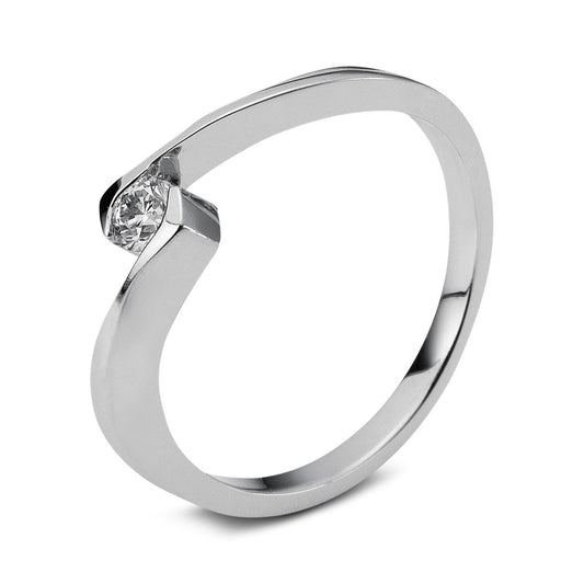 Ring 14 kt WG, 1 Brill. 0,20 ct, TW-si