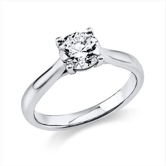 Ring 14 kt WG, 1 Brill. 1,00 ct, TW-si