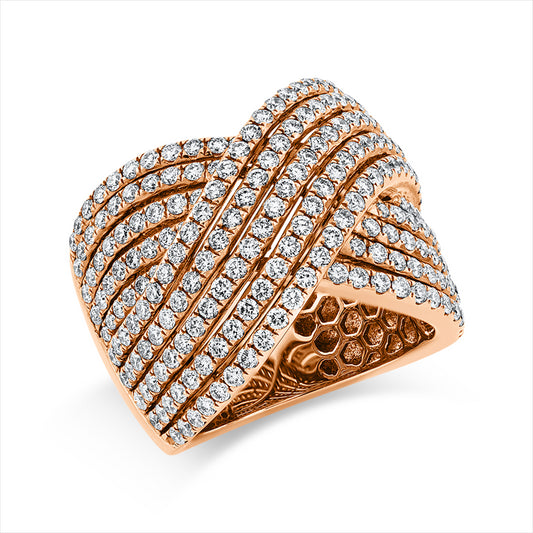 Ring 18 kt RG, 222 Brill. 2,38 ct, TW-vsi