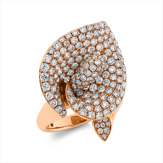 Ring 18 kt RG, 184 Brill. 3,24 ct, TW-si