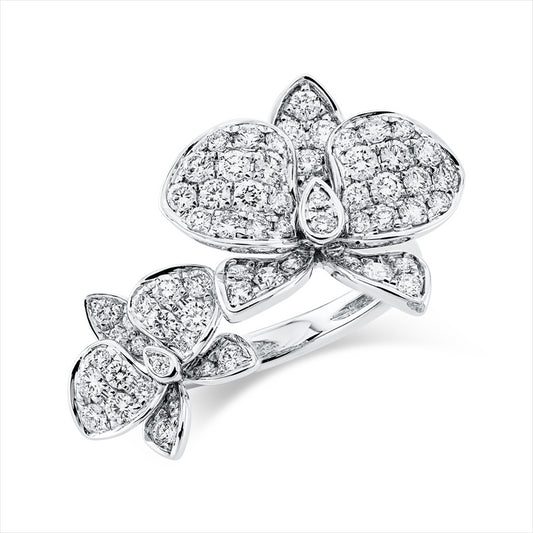 Ring 18 kt WG, 64 Brill. 1,03 ct, TW-vsi