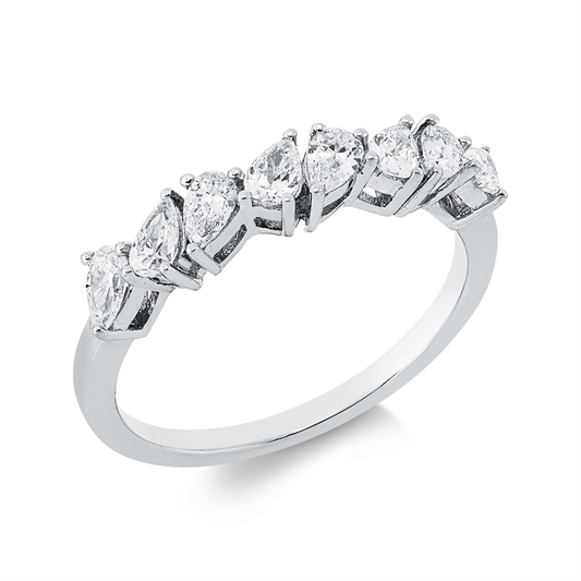 Ring 18 kt WG, 8 Tropfen 0,62 ct, TW-vsi