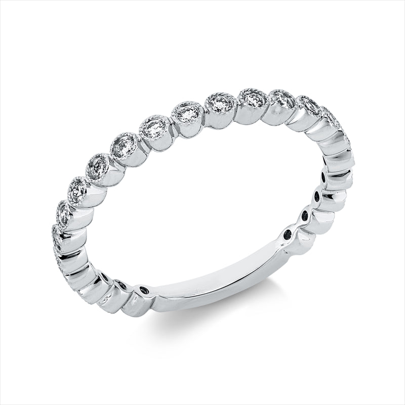 Ring 18 kt WG, 23 Brill. 0,22 ct, TW-vsi