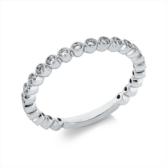 Ring 18 kt WG, 23 Brill. 0,22 ct, TW-vsi