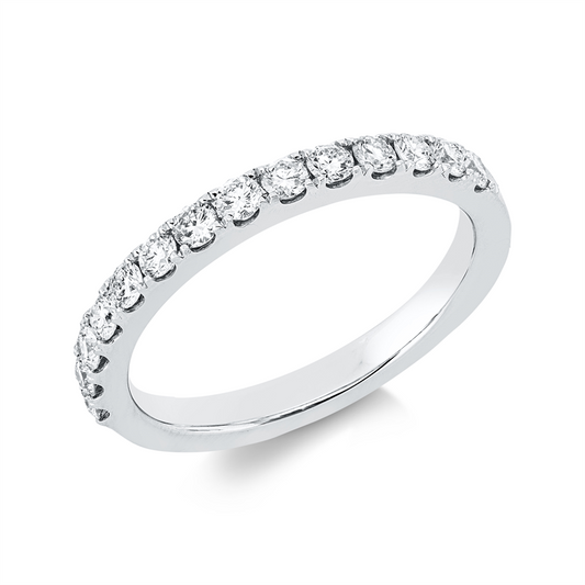 Ring 18 kt WG, 14 Brill. 0,45 ct, TW-si