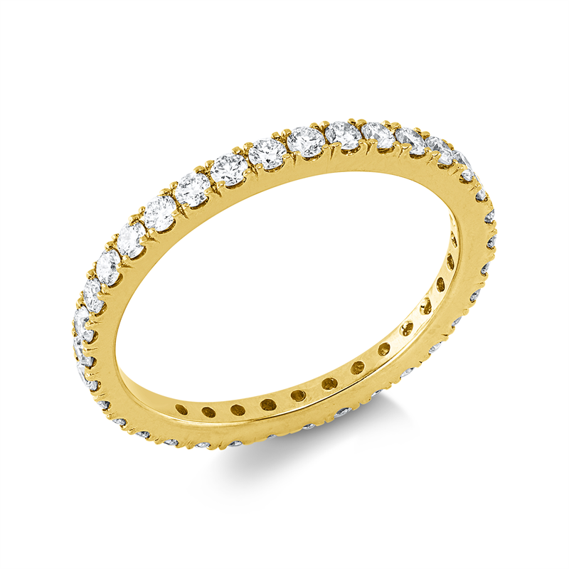 Ring 18 kt GG, 34 Brill. 0,64 ct, TW-si