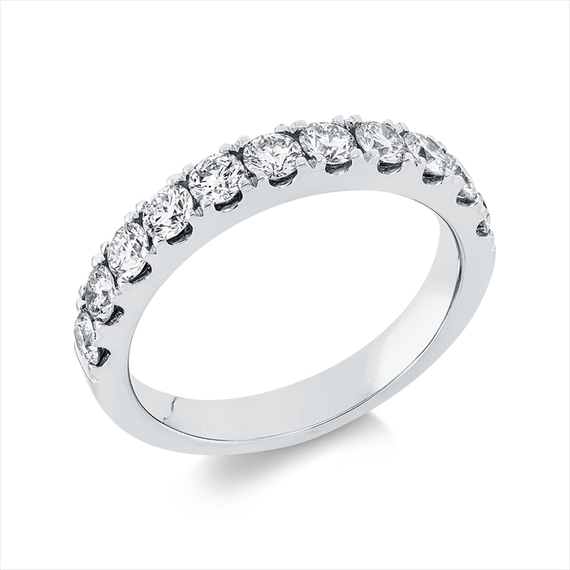 Ring 18 kt WG, 11 Brill. 0,95 ct, TTLB-si