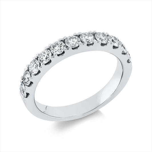 Ring 18 kt WG, 11 Brill. 0,95 ct, TTLB-si
