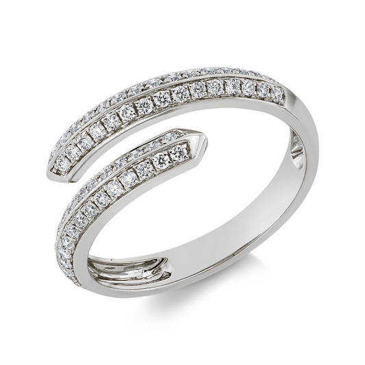 Ring 18 kt WG, 60 Brill. 0,36 ct, TW-si