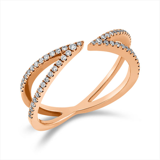 Ring 18 kt RG, 56 Brill. 0,21 ct, TW-si