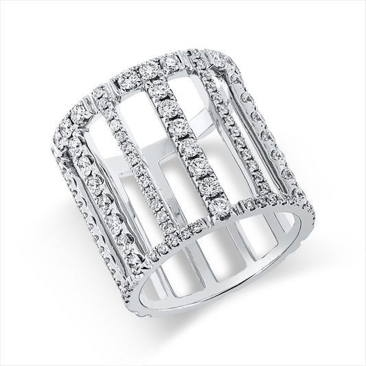 Ring 18 kt WG, 98 Brill. 1,46 ct, TW-si