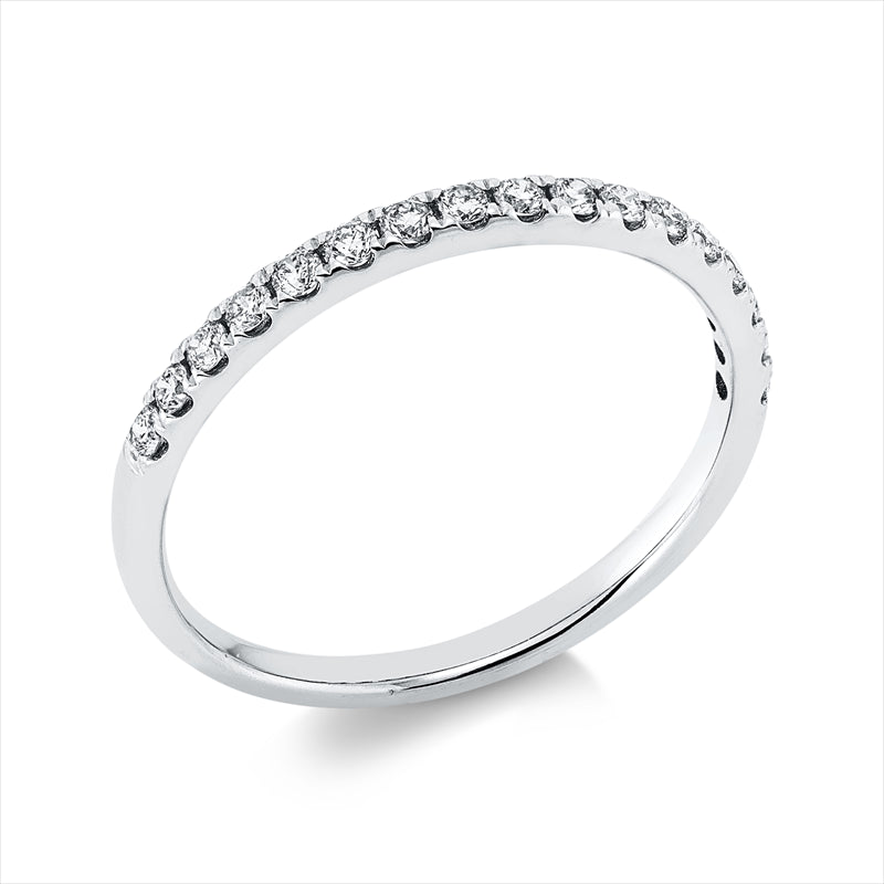 Ring 18 kt WG, 17 Brill. 0,25 ct, TW-si