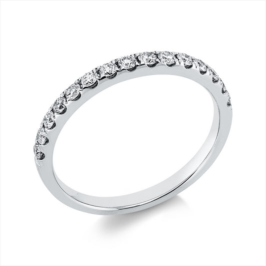 Ring 18 kt WG, 15 Brill. 0,35 ct, TW-si