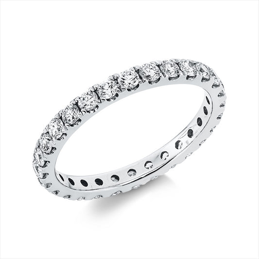 Ring 18 kt WG, 28 Brill. 1,00 ct, TW-si