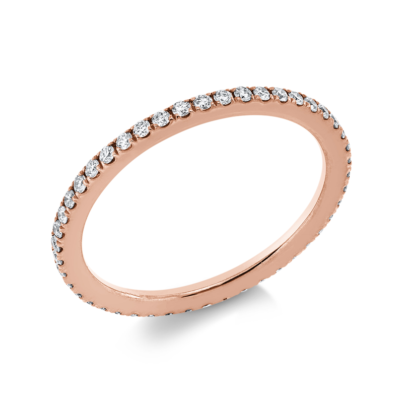 Ring 18 kt RG, 46 Brill. 0,35 ct, TW-si
