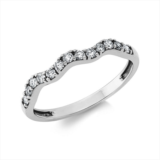 Ring 18 kt WG, 13 Brill. 0,25 ct, W-si