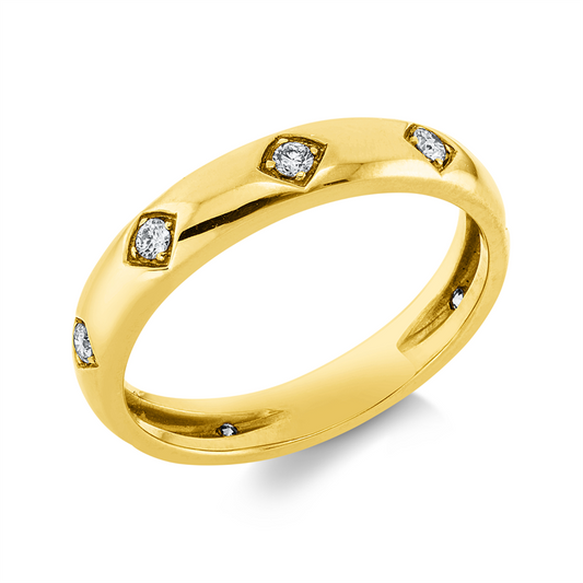 Ring 18 kt GG, 8 Brill. 0,17 ct, TW-si