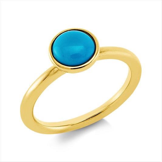 Ring 18 kt GG, 1 Türkis 0,22 ct