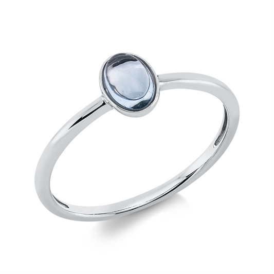 Ring 18 kt WG, 1 Topas 0,56 ct sky blue