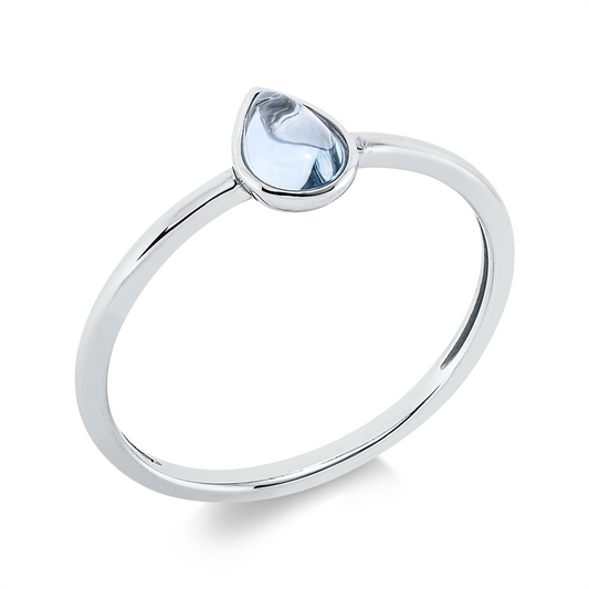 Ring 18 kt WG, 1 Topas 0,47 ct sky blue
