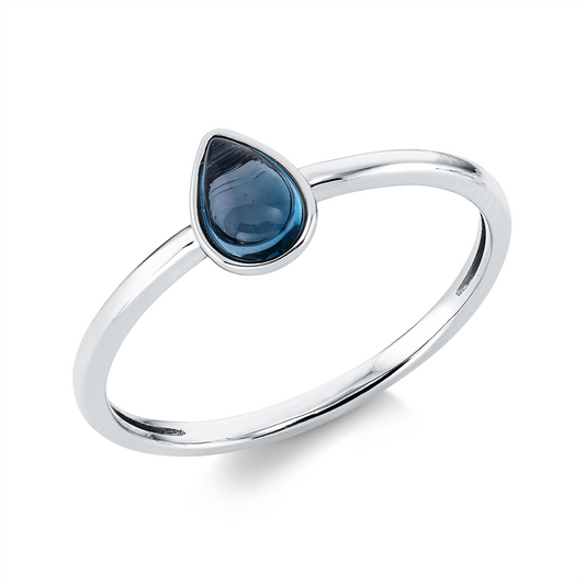 Ring 18 kt WG, 1 Topas 0,46 ct Lond. blue