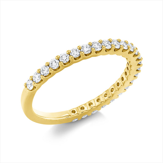 Ring 18 kt GG, 25 Brill. 0,57 ct, TW-si